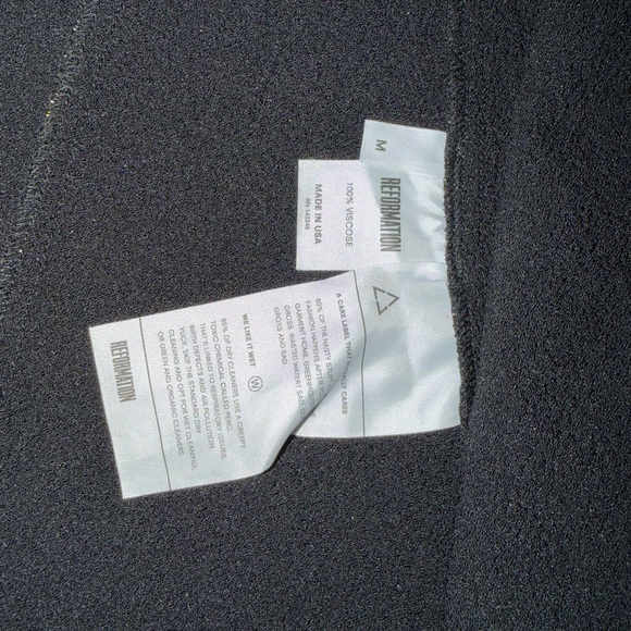 Reformation Gold & Black Wrap Mini Dress - Picture 8 of 8